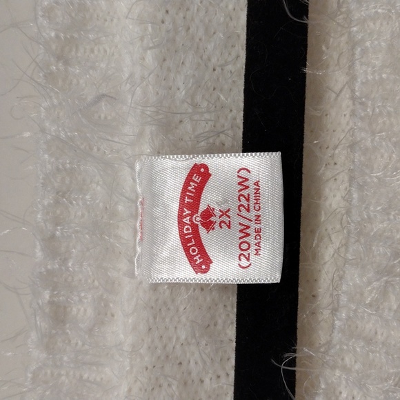 NWT Holiday Time Women's Sequin Polar Bear Eyelash Knit Sweater Sz 2X-Christmas - Picture 2 of 7